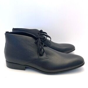 Calvin Klein Carmichael Chukka Boot Black Leather 34F0896-BLK Mens 10 NWOT